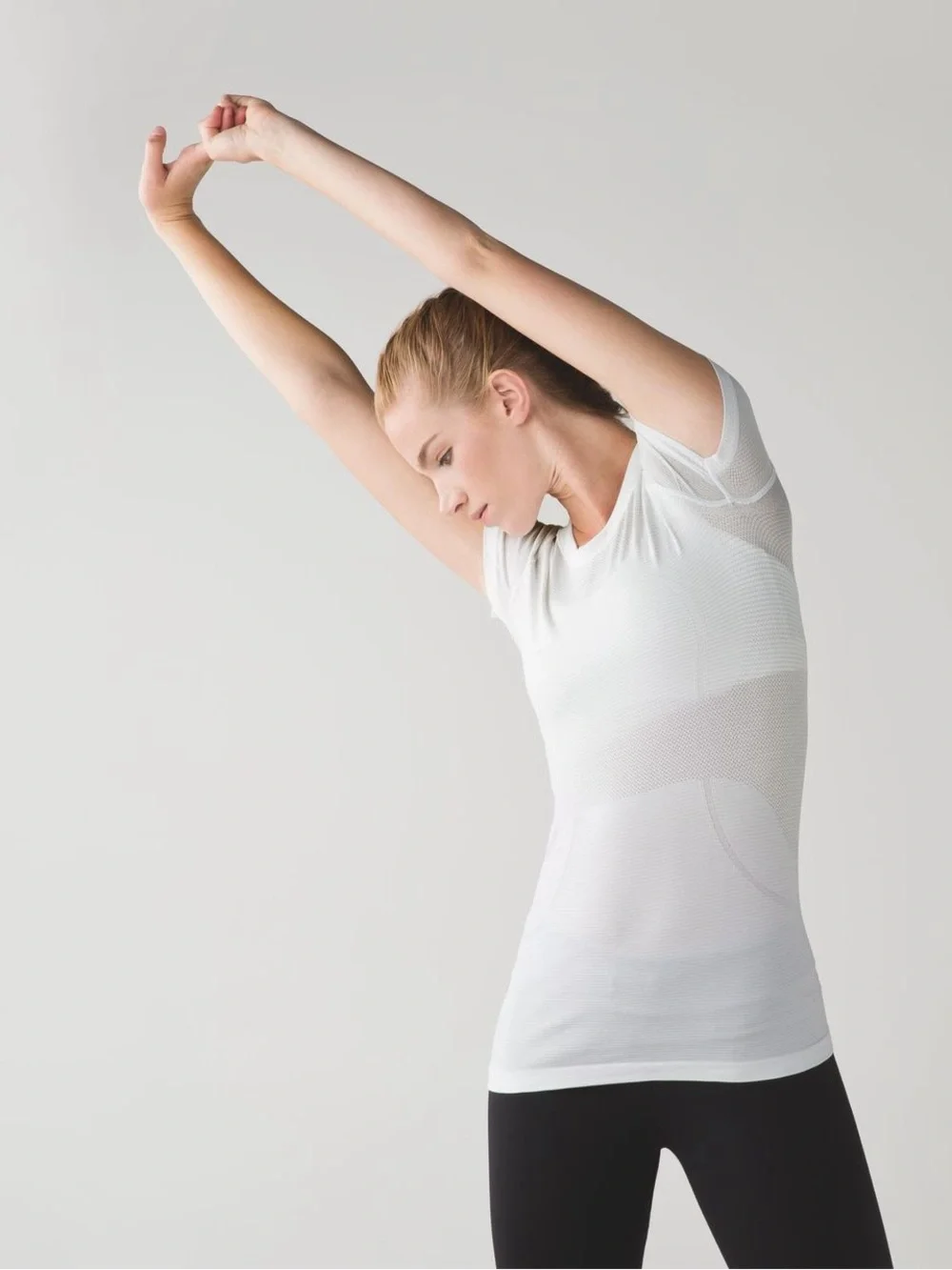 Lululemon Swiftly Tech Short Sleeve Crew - Heathered White